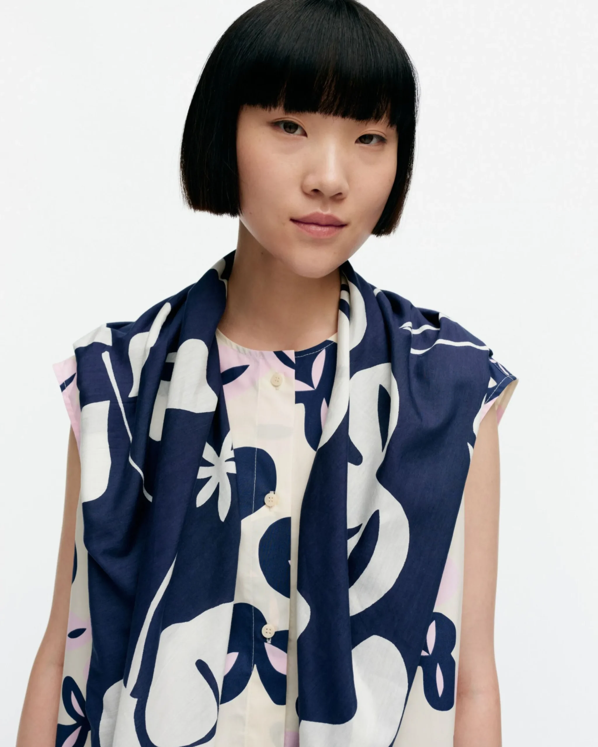 Marimekko Huivit^Ju00E5Hha Nokturno Puuvilla-Silkkisekoitehuivi