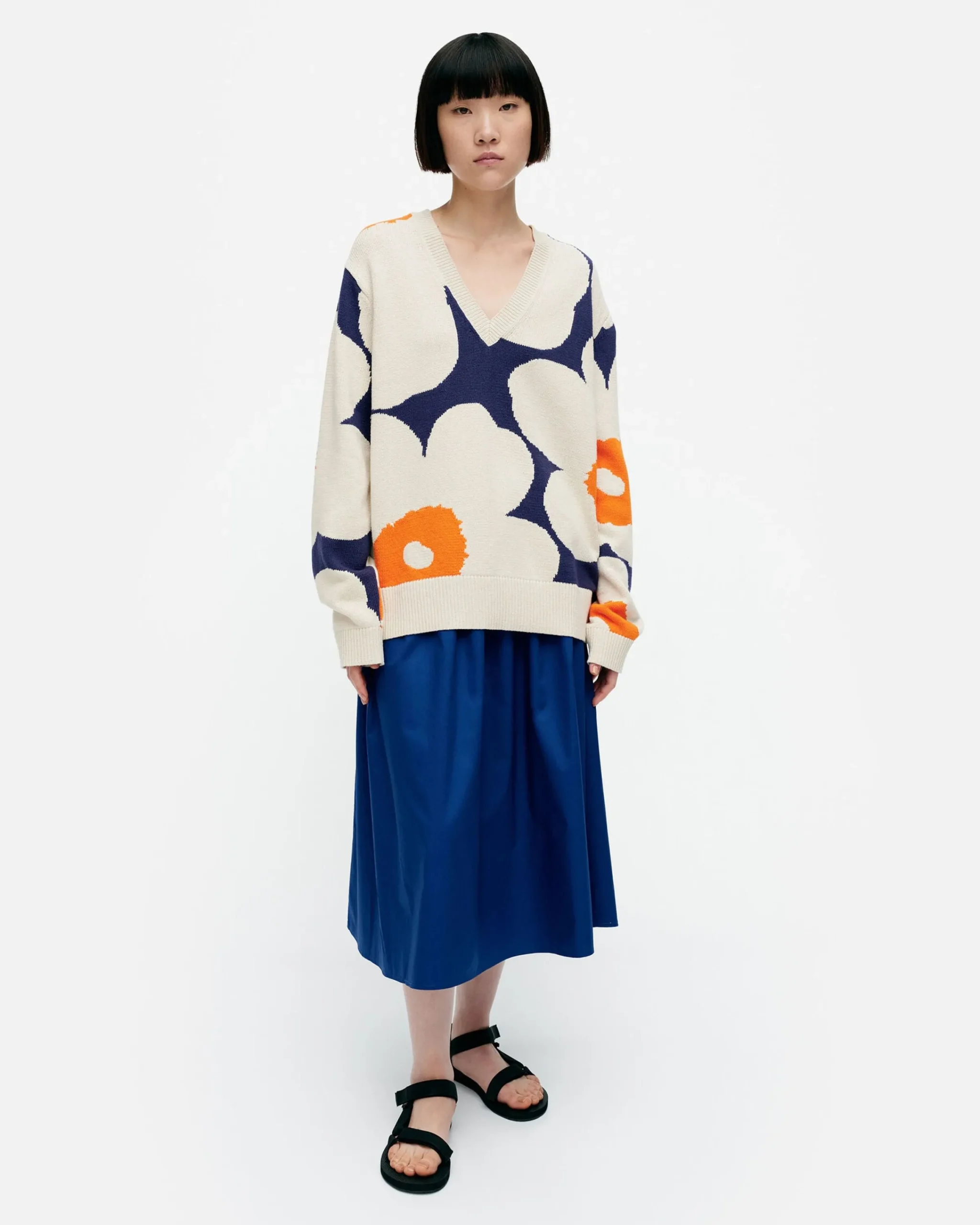 Marimekko Neuleet^Pu00E4Ivu00E4 Unikko Puuvillaneulepusero