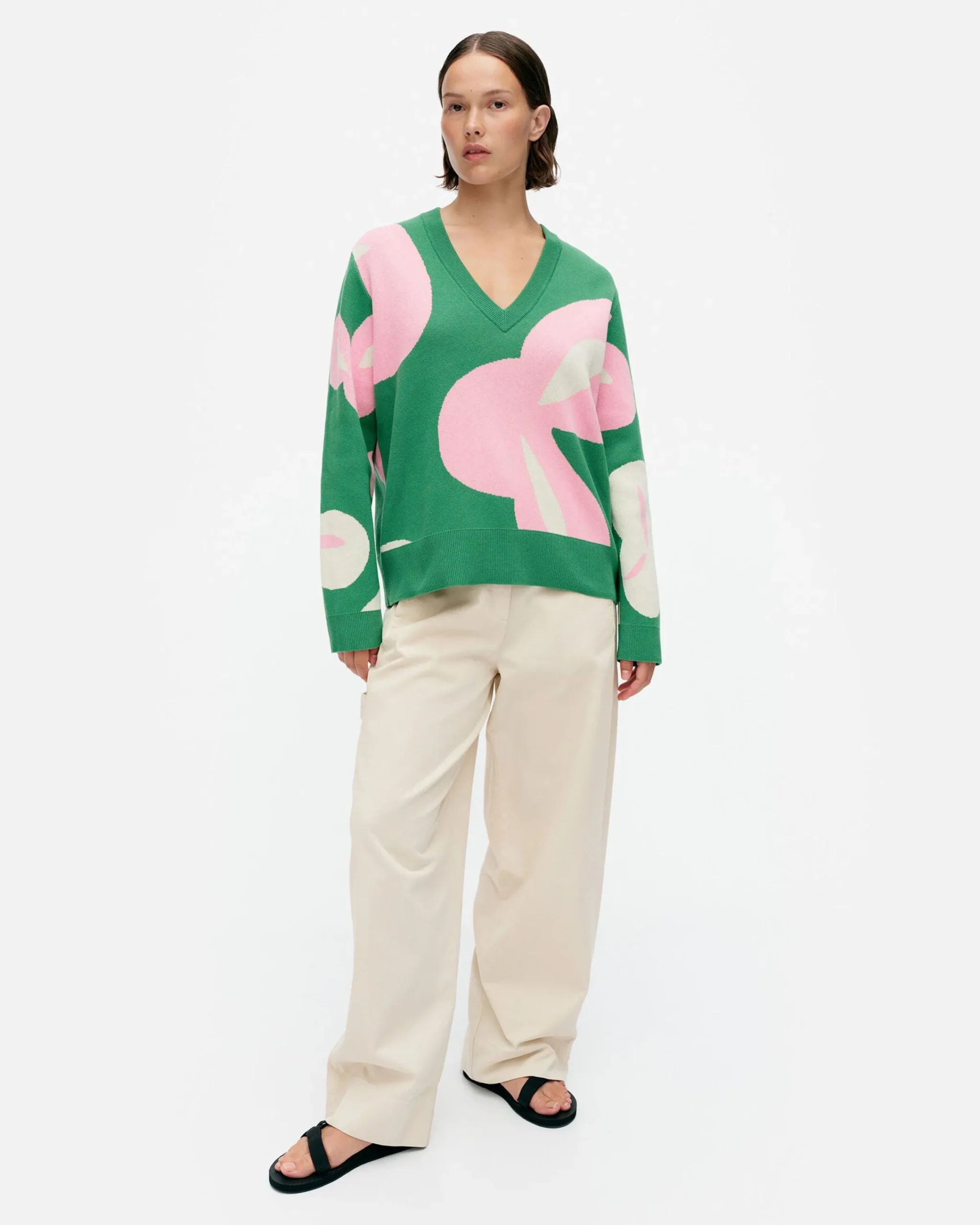 Marimekko Neuleet^Viuhko Poiminto Puuvillaneulepusero